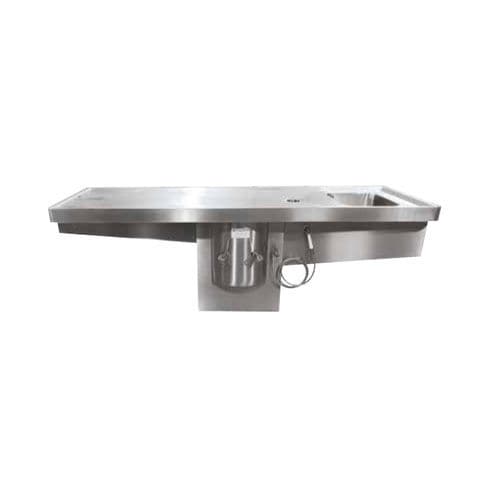 Mesa de autopsia - 80540/H - Funeralia - rectangular / con fregadero / de acero inoxidable