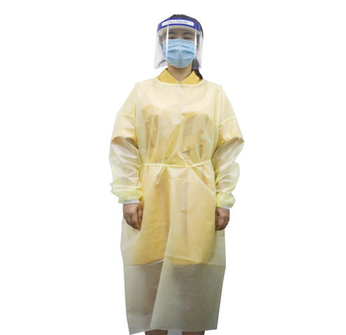 Bata quirúrgica para mujer - GC9002 series - GCMedica Enterprise - de poliéster / de polipropileno / amarilla