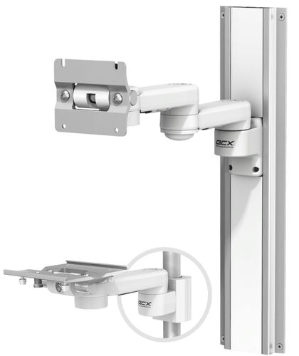 Brazo de soporte articulado - M - GCX Corporation - para monitor / médico / en riel