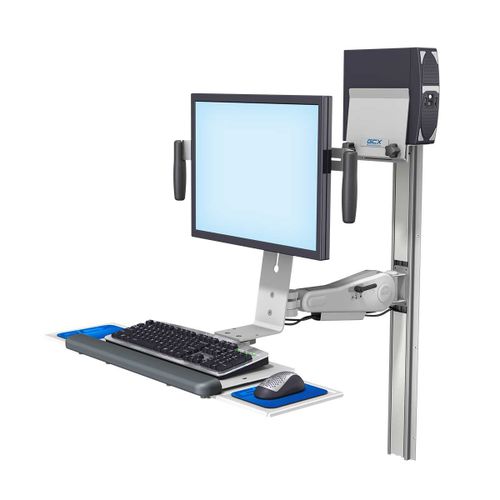 Brazo de soporte de altura regulable - LVHN - VHM - GCX Corporation - para monitor / médico / de pared
