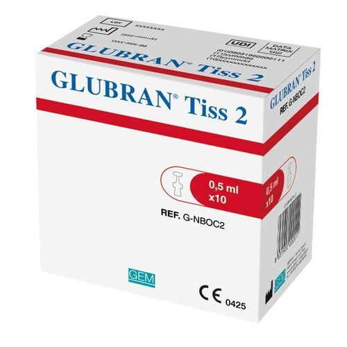 Cola quirúrgica para sutura dérmica - Glubran Tiss 2 - GEM - de n-butil-2-cianoacrilato / octil-2-cianoacrilato