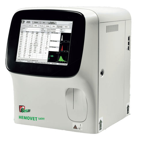 Analizador de hematología veterinario - HEMOVET 5DIFF - Gesan Production  - automático / de mesa / 23 parámetros