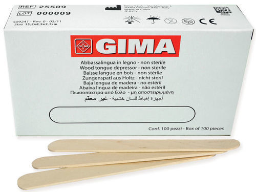 Depresor lingual de madera - 25509 - GIMA