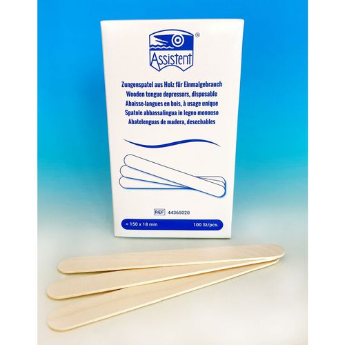 Depresor lingual de madera - 44365   - Glaswarenfabrik Karl Hecht - de Tobold