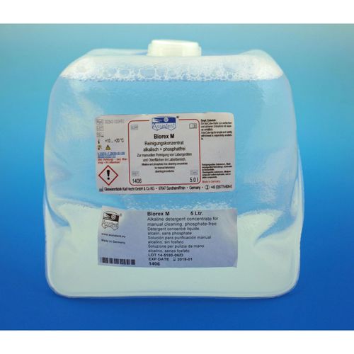 Detergente alcalino - Biorex M  - Glaswarenfabrik Karl Hecht - líquido / 5000 mL / para instrumentos médicos