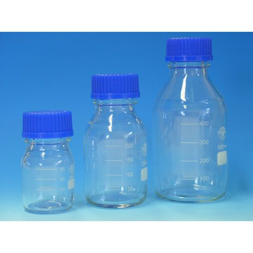 Frasco para reactivos - 41330 series - Glaswarenfabrik Karl Hecht - de vidrio borosilicato / graduado / con tapón