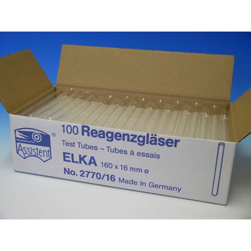 Tubo de ensayo de laboratorio - ELKA  - Glaswarenfabrik Karl Hecht - de vidrio