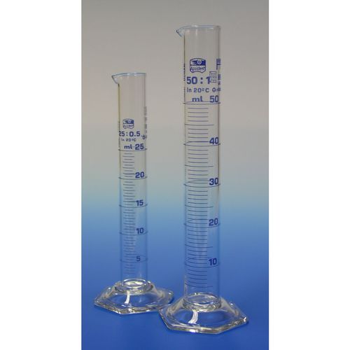 Probeta de vidrio borosilicato - 42172 series - Glaswarenfabrik Karl Hecht - graduada