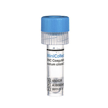Tubo de extracción para el análisis de la coagulación - MiniCollect® - Greiner Bio-One  - cilíndrico / de sangre capilar / para extracción de muestras
