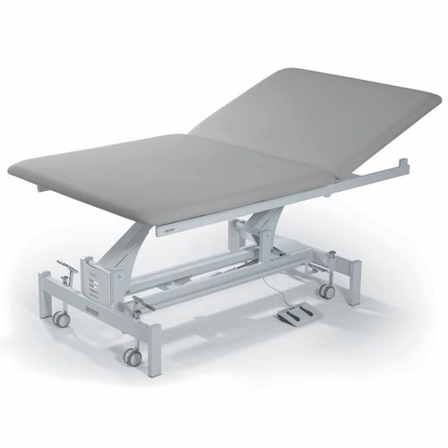Mesa Bobath eléctrica - GO - GymnaUniphy - con ruedas / con altura regulable / de 2 secciones