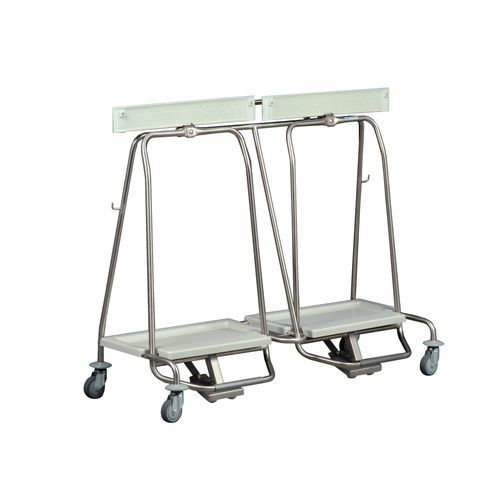 Carro para transporte - MS732 - Hammerlit - de limpieza / para desechos / de acero inoxidable
