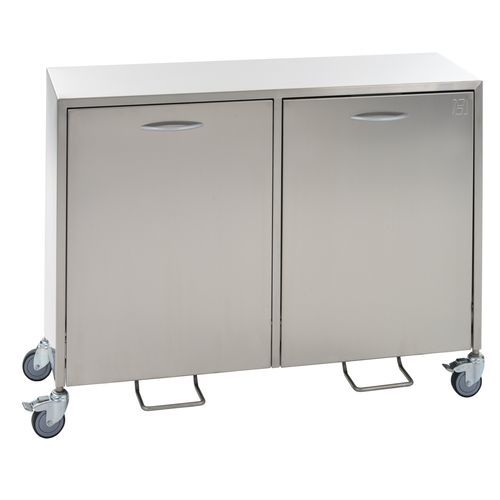 Papelera de acero - WSLQ220 - Hammerlit - de acero inoxidable / de polipropileno / con ruedas