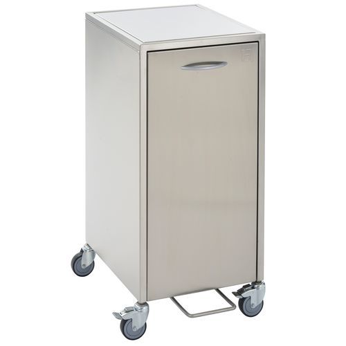 Papelera de polipropileno - WSLT110 - Hammerlit - de acero inoxidable / con ruedas / con pedal