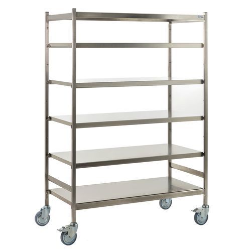 Carro de acero inoxidable - CF612G5 - Hammerlit - 5 estantes / con estante / móvil