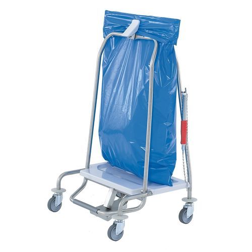 Carro para desechos - MS73H - Hammerlit - de acero inoxidable / de plástico / 1 bolsa