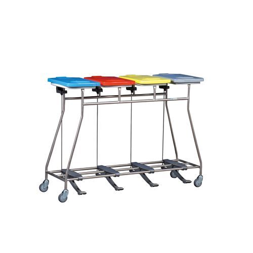 Cubeta industrial - W465LTD - Hammerlit - de carro / de acero inoxidable / de plástico