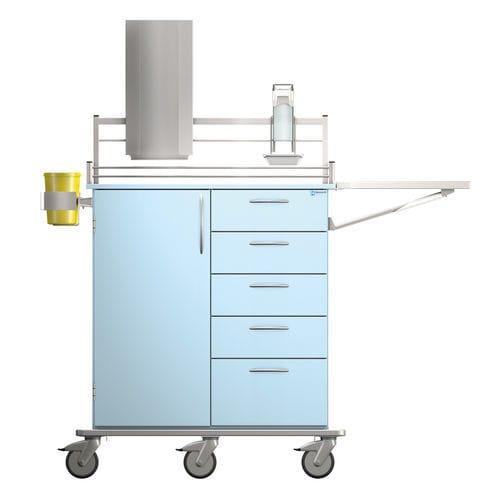 Carro de hospital - PA140R2M0001C01 - Hammerlit - para cuidados / con puertas batientes / con estante