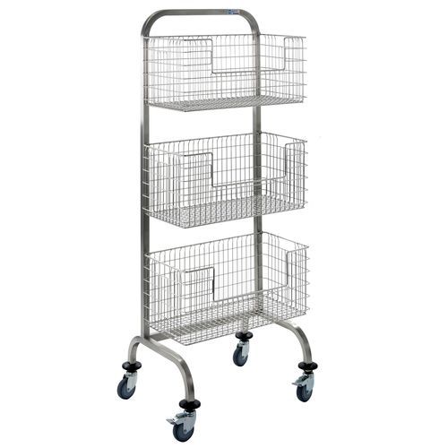 Carro para recipientes de esterilización - HKW3 - Hammerlit - de logística / de acero inoxidable / con 3 cestas