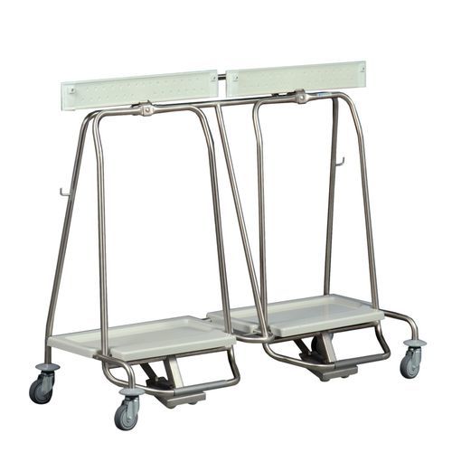 Carro para transporte - MS73201 - Hammerlit - para desechos / de acero inoxidable / 2 bolsas