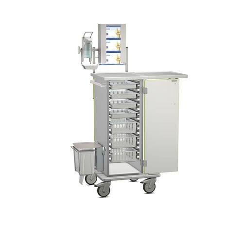 Carro médico - K42 - Modell 3 - Hammerlit - para medicamentos / de dispensación de medicamentos / con puerta abatible