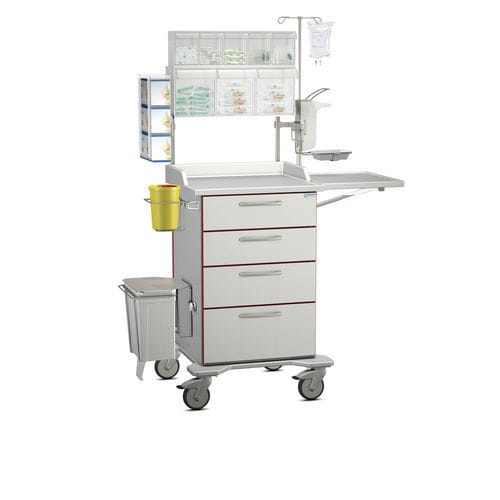 Carro médico - K42 - Modell 20 - Hammerlit - para extracción de sangre / con bandejas / con papelera