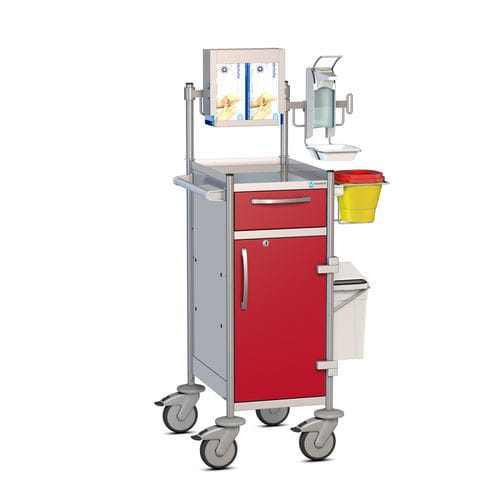Carro de hospital - PMEF3411 - Hammerlit - médico / de acero inoxidable / 1 bandeja