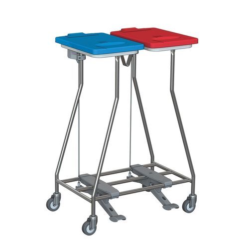 Carro para bolsas industrial - W265LTD - Hammerlit - para lavandería / con pedal / con tapa