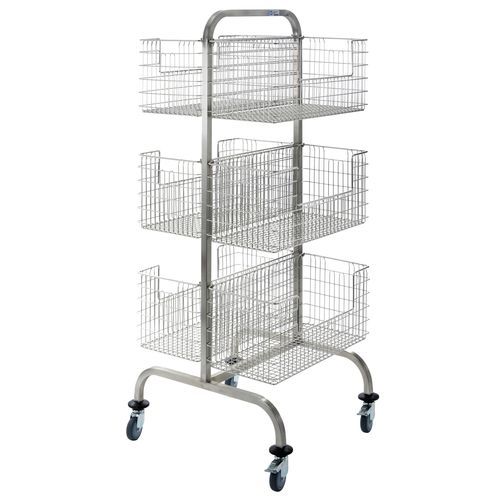 Carro para objetos esterilizados - HKW6 - Hammerlit - de acero inoxidable / 2 lados / móvil