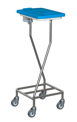 Carro para bolsas para ropa sucia - W165 - Hammerlit - para lavandería / 1 bolsa / de acero inoxidable