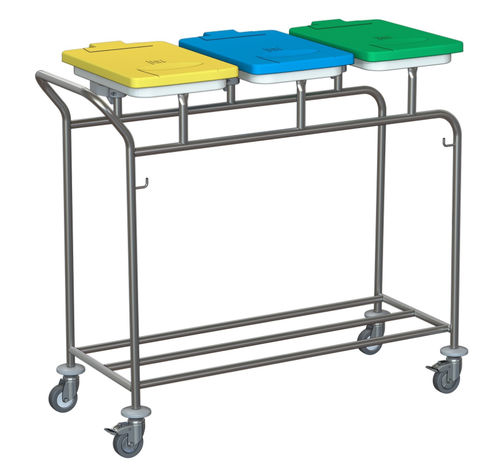 Carro para bolsas para ropa sucia - W395L - Hammerlit - médico / de transporte / 3 bolsas