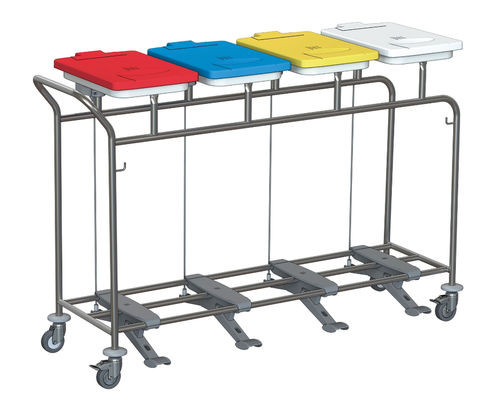 Carro para bolsas para ropa sucia - W495LTD - Hammerlit - para desechos / para lavandería / con pedal