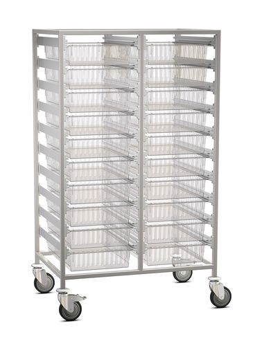 Carro de logística - MKWE46210MTRS - Hammerlit - de acero inoxidable / con canasta / de 2 módulos