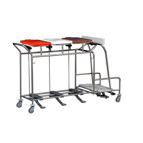 Carro para bolsas para ropa sucia - WU375LT - Hammerlit - para desechos / para lavandería / con pedal