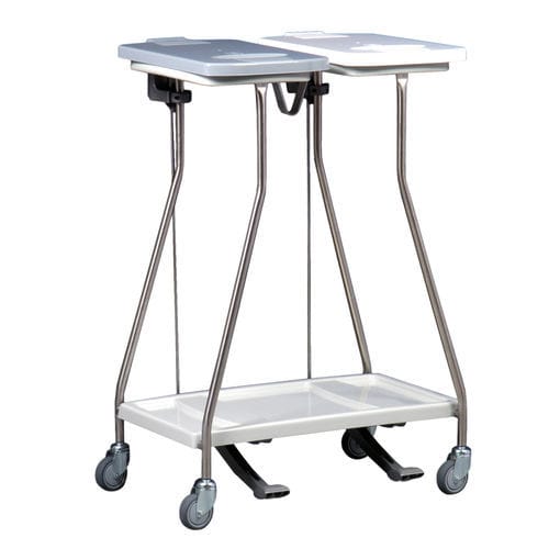 Carro para desechos - MS265LT - Hammerlit - de acero inoxidable / 2 bolsas / móvil