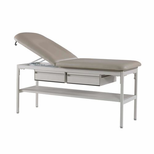 Mesa de reconocimiento manual - 4105-DD-xx  - Hausted Patient Handling Systems - de altura variable / con respaldo regulable / con espacio de almacenamiento