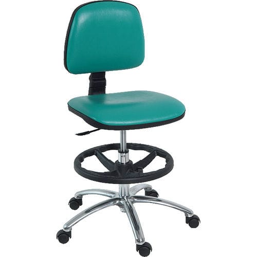 Taburete para consulta médica - H191 - Hidemar - de altura variable / con ruedas / con respaldo