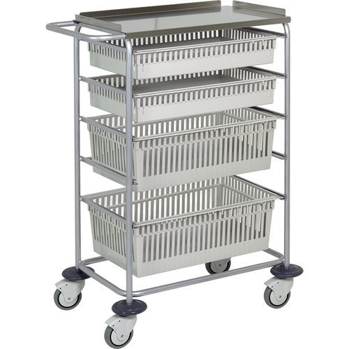 Carro médico - H500.2M+2G - Hidemar - de uso general / para instrumental / para dispositivos médicos