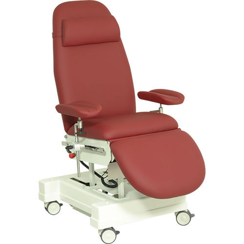Sillón para extracción de sangre eléctrico - Hidemar - 3 secciones / con ruedas / de altura variable