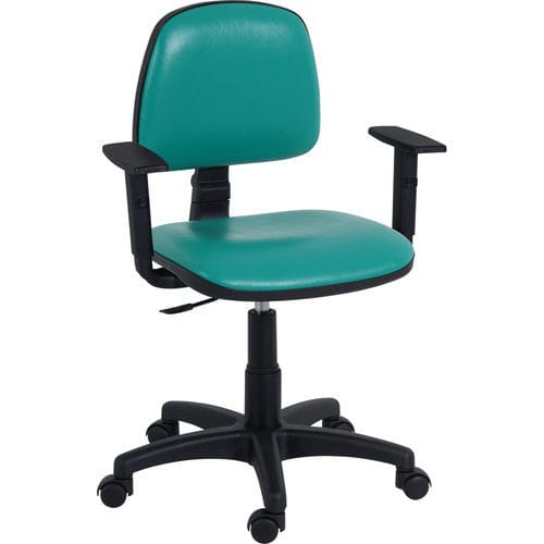 Taburete para consulta médica - H174 - Hidemar - de altura variable / con reposabrazos / con respaldo