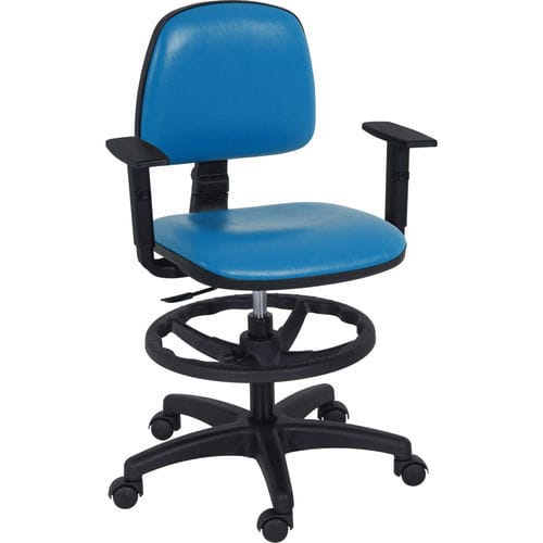Taburete para consulta médica - H172 - Hidemar - de altura variable / con reposabrazos / con respaldo