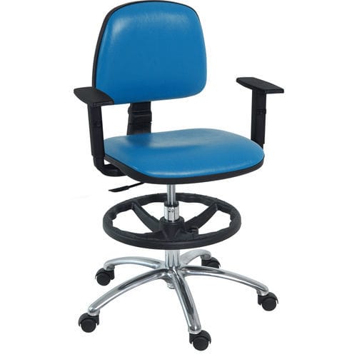 Taburete para consulta médica - H192 - Hidemar - de altura variable / con ruedas / con respaldo