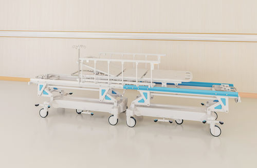 Carro camilla para traslado de pacientes - B01-1 - Hopefull Medical Equipment - manual / de altura variable / con respaldo regulable