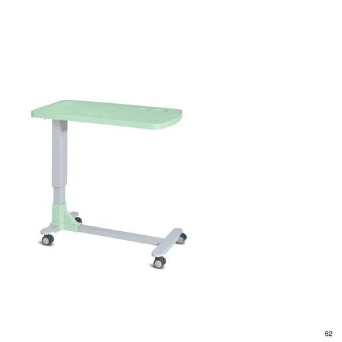 Mesa de cama de altura regulable - MT01 - Hopefull Medical Equipment - con ruedas / con accionamiento manual