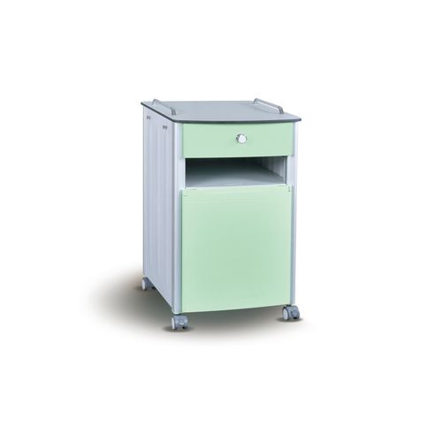 Mesa de cabecera con ruedas - G03 - Hopefull Medical Equipment - con cajones