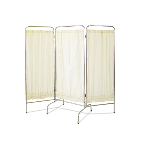 Biombo médico plegable - HM.2036A - Hospimetal - móvil / 3 paneles / con cortina