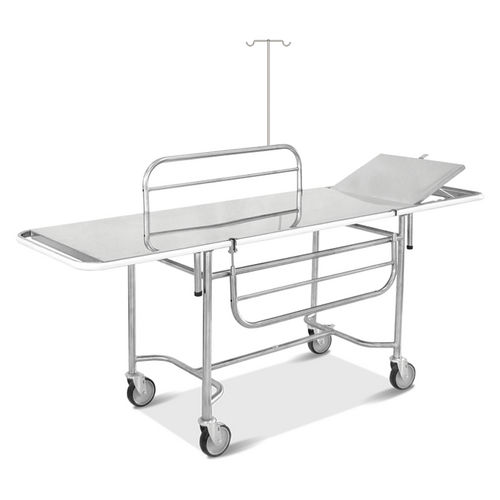 Carro camilla de transporte - HM.2019C - Hospimetal - manual / con respaldo regulable / 2 secciones