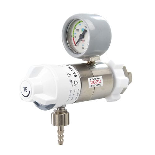 Regulador de presión de oxígeno - AEROway® - Fast HDM01-1 - HUM - Gesellschaft für Homecare und Medizintechnik - integrado / flujo ajustable / de alta presión