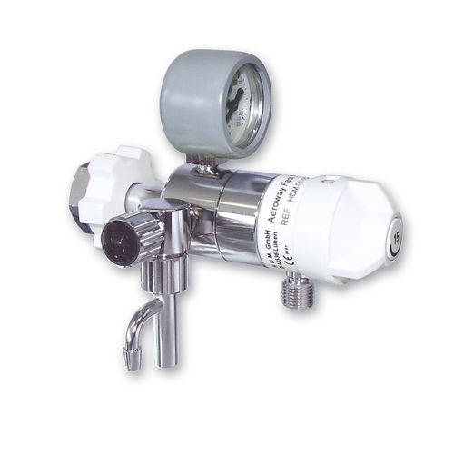 Regulador de presión de oxígeno - AEROway® Fast HDM01-15-V - HUM - Gesellschaft für Homecare und Medizintechnik - para bolsas de emergencia / médico / integrado