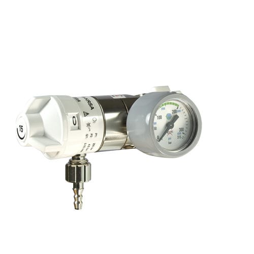 Regulador de presión de oxígeno - AEROway® Fast HDM01-15-VR - HUM - Gesellschaft für Homecare und Medizintechnik - para bolsas de emergencia / para maletas de transporte / médico