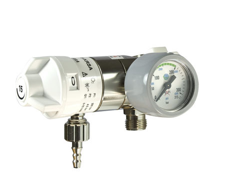 Regulador de presión de oxígeno - AEROway® - Fast 15-KRSA G3/8" - HUM - Gesellschaft für Homecare und Medizintechnik - para bolsas de emergencia / integrado